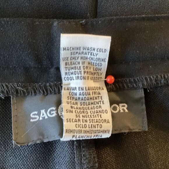 NWOT. Sag Harbor Brand Women’s 16 Straight Leg Black Slacks - Picture 5 of 10
